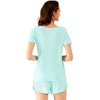 image:imageWiWi Viscose from Bamboo Pajamas Set for Women Super Soft Short Sleeve Cooling Summer Plus Size Pjs Sets Sleepwear S4XEaqua