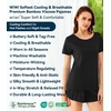 image:imageWiWi Viscose from Bamboo Pajamas Set for Women Super Soft Short Sleeve Cooling Summer Plus Size Pjs Sets Sleepwear S4XEblack