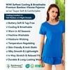 image:imageWiWi Viscose from Bamboo Pajamas Set for Women Super Soft Short Sleeve Cooling Summer Plus Size Pjs Sets Sleepwear S4XEbright Blue