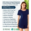 image:imageWiWi Viscose from Bamboo Pajamas Set for Women Super Soft Short Sleeve Cooling Summer Plus Size Pjs Sets Sleepwear S4XEnavy