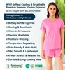 image:imageWiWi Viscose from Bamboo Pajamas Set for Women Super Soft Short Sleeve Cooling Summer Plus Size Pjs Sets Sleepwear S4XEraspberry Pink