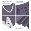 image:imageWiWi Viscose from Bamboo Pajamas Set for Women Super Soft Short Sleeve Tops Capri Pants Sleepwear Cooling Pjs Sets S3XBdark Grey