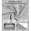 image:imageWiWi Viscose from Bamboo Pajamas Set for Women Super Soft Short Sleeve Tops Capri Pants Sleepwear Cooling Pjs Sets S3XBheather Grey