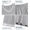 image:imageWiWi Viscose from Bamboo Pajamas Set for Women Super Soft Short Sleeve Tops Capri Pants Sleepwear Cooling Pjs Sets S3XBheather Grey