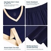 image:imageWiWi Viscose from Bamboo Pajamas Set for Women Super Soft Short Sleeve Tops Capri Pants Sleepwear Cooling Pjs Sets S3XBnavy