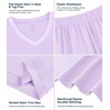 image:imageWiWi Viscose from Bamboo Pajamas Set for Women Super Soft Short Sleeve Tops Capri Pants Sleepwear Cooling Pjs Sets S3XBtaro Purple