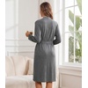 image:imageWiWi Viscose from Bamboo Robe for Women Soft Lightweight Bathrobe with Pockets Kimono Spa Robes Cooling Loungewear SXXLAdark Heather Grey