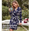 image:imageWiWi Viscose from Bamboo Robe for Women Soft Lightweight Bathrobe with Pockets Kimono Spa Robes Cooling Loungewear SXXLAnavy Floral