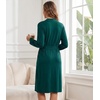 image:imageWiWi Viscose from Bamboo Robe for Women Soft Lightweight Bathrobe with Pockets Kimono Spa Robes Cooling Loungewear SXXLApeacock Green