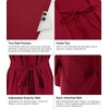 image:imageWiWi Viscose from Bamboo Robe for Women Soft Lightweight Bathrobe with Pockets Kimono Spa Robes Cooling Loungewear SXXLAwine Red