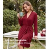 image:imageWiWi Viscose from Bamboo Robe for Women Soft Lightweight Bathrobe with Pockets Kimono Spa Robes Cooling Loungewear SXXLAwine Red