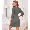 image:imageWiWi Viscose from Bamboo Robe for Women Soft Lightweight Bathrobe with Pockets Kimono Spa Robes Cooling Loungewear SXXLBcharcoal