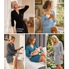 image:imageWiWi Viscose from Bamboo Robe for Women Soft Lightweight Bathrobe with Pockets Kimono Spa Robes Cooling Loungewear SXXLBnavy