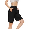 image:imageWiWi Viscose from Bamboo Soft Sleep Shorts for Women Short Pants Pajama Bottoms Lounge Plus SizeBlack