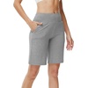 image:imageWiWi Viscose from Bamboo Soft Sleep Shorts for Women Short Pants Pajama Bottoms Lounge Plus SizeHeather Grey