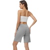 image:imageWiWi Viscose from Bamboo Soft Sleep Shorts for Women Short Pants Pajama Bottoms Lounge Plus SizeHeather Grey