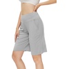 image:imageWiWi Viscose from Bamboo Soft Sleep Shorts for Women Short Pants Pajama Bottoms Lounge Plus SizeLight Grey