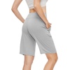 image:imageWiWi Viscose from Bamboo Soft Sleep Shorts for Women Short Pants Pajama Bottoms Lounge Plus SizeLight Grey