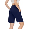 image:imageWiWi Viscose from Bamboo Soft Sleep Shorts for Women Short Pants Pajama Bottoms Lounge Plus SizeNavy