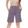 image:imageWiWi Viscose from Bamboo Soft Sleep Shorts for Women Short Pants Pajama Bottoms Lounge Plus SizeViolet