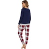 image:imageWiWi Viscose from Bamboo Womens Pajama Set Crew Neck Soft LongSleeve Top  Yoga Pants Sets with Pocket SXXLNavynavyRed Plaid