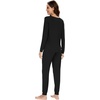 image:imageWiWi Viscose from Bamboo Womens Pajama Set Soft Long Sleeve Pajamas Sets SXXLBlack