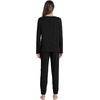 image:imageWiWi Viscose from Bamboo Womens Pajama Set Soft Long Sleeve Pajamas Sets SXXLBlack