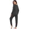 image:imageWiWi Viscose from Bamboo Womens Pajama Set Soft Long Sleeve Pajamas Sets SXXLCharcoal Heather