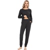 image:imageWiWi Viscose from Bamboo Womens Pajama Set Soft Long Sleeve Pajamas Sets SXXLCharcoal Heather