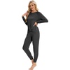 image:imageWiWi Viscose from Bamboo Womens Pajama Set Soft Long Sleeve Pajamas Sets SXXLCharcoal Heather