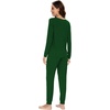 image:imageWiWi Viscose from Bamboo Womens Pajama Set Soft Long Sleeve Pajamas Sets SXXLDark Green