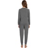 image:imageWiWi Viscose from Bamboo Womens Pajama Set Soft Long Sleeve Pajamas Sets SXXLDark Heather Grey