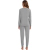 image:imageWiWi Viscose from Bamboo Womens Pajama Set Soft Long Sleeve Pajamas Sets SXXLHeather Grey