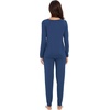 image:imageWiWi Viscose from Bamboo Womens Pajama Set Soft Long Sleeve Pajamas Sets SXXLInk Blue