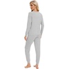 image:imageWiWi Viscose from Bamboo Womens Pajama Set Soft Long Sleeve Pajamas Sets SXXLLight Heather Grey