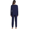 image:imageWiWi Viscose from Bamboo Womens Pajama Set Soft Long Sleeve Pajamas Sets SXXLNavy