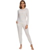 image:imageWiWi Viscose from Bamboo Womens Pajama Set Soft Long Sleeve Pajamas Sets SXXLOat Leopard