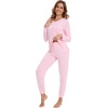 image:imageWiWi Viscose from Bamboo Womens Pajama Set Soft Long Sleeve Pajamas Sets SXXLPink