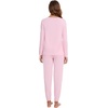 image:imageWiWi Viscose from Bamboo Womens Pajama Set Soft Long Sleeve Pajamas Sets SXXLPink