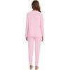 image:imageWiWi Viscose from Bamboo Womens Pajama Set Soft Long Sleeve Pajamas Sets SXXLPink