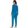 image:imageWiWi Viscose from Bamboo Womens Pajama Set Soft Long Sleeve Pajamas Sets SXXLTeal Blue