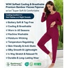 image:imageWiWi Viscose from Bamboo Womens Pajama Set Soft Long Sleeve Pajamas Sets SXXLWine