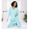image:imageWiWi Viscose from Bamboo Womens Pajamas Set Super Soft Button Down Top and Pants Sleepwear Cooling Pjs S3XAaqua