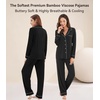 image:imageWiWi Viscose from Bamboo Womens Pajamas Set Super Soft Button Down Top and Pants Sleepwear Cooling Pjs S3XAblack