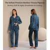 image:imageWiWi Viscose from Bamboo Womens Pajamas Set Super Soft Button Down Top and Pants Sleepwear Cooling Pjs S3XAblue Flowers