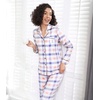 image:imageWiWi Viscose from Bamboo Womens Pajamas Set Super Soft Button Down Top and Pants Sleepwear Cooling Pjs S3XAblue Plaid