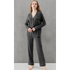 image:imageWiWi Viscose from Bamboo Womens Pajamas Set Super Soft Button Down Top and Pants Sleepwear Cooling Pjs S3XAcharcoal Heather