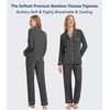 image:imageWiWi Viscose from Bamboo Womens Pajamas Set Super Soft Button Down Top and Pants Sleepwear Cooling Pjs S3XAcharcoal Heather