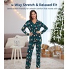 image:imageWiWi Viscose from Bamboo Womens Pajamas Set Super Soft Button Down Top and Pants Sleepwear Cooling Pjs S3XAchristmas Elk on Green