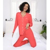 image:imageWiWi Viscose from Bamboo Womens Pajamas Set Super Soft Button Down Top and Pants Sleepwear Cooling Pjs S3XAcoral